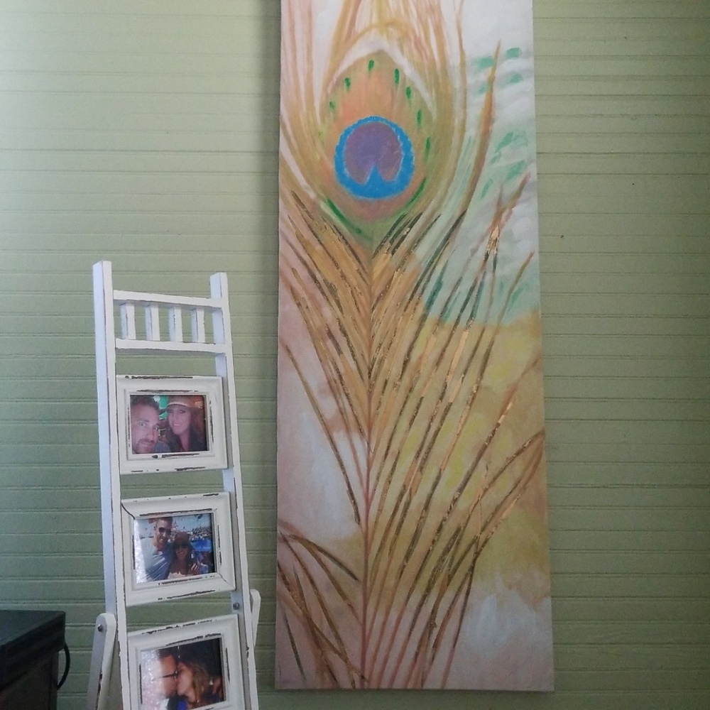 Peacock feather art